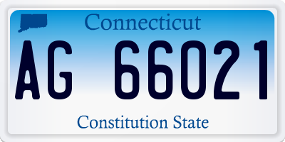 CT license plate AG66021