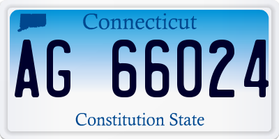 CT license plate AG66024