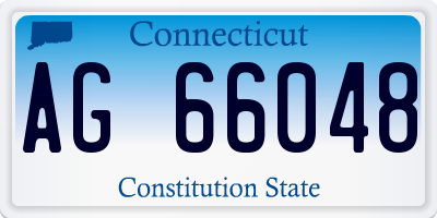CT license plate AG66048