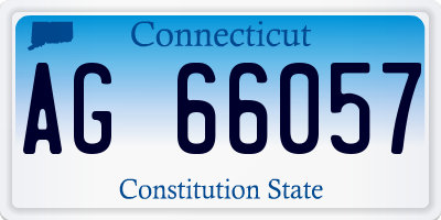 CT license plate AG66057