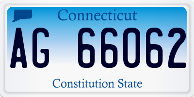 CT license plate AG66062