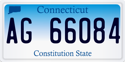 CT license plate AG66084