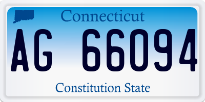 CT license plate AG66094