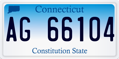 CT license plate AG66104