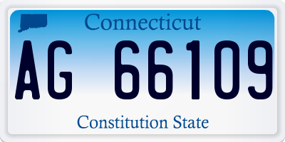 CT license plate AG66109