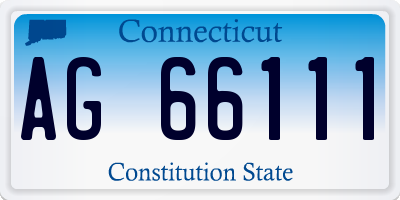 CT license plate AG66111
