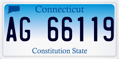 CT license plate AG66119