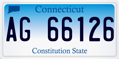 CT license plate AG66126