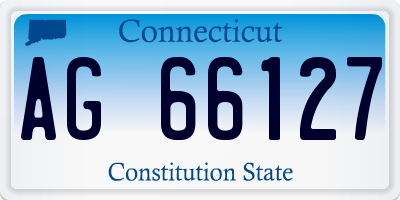 CT license plate AG66127