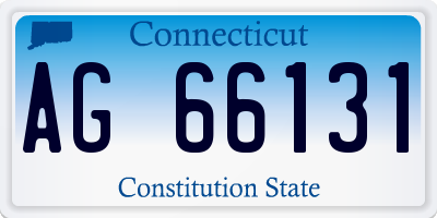 CT license plate AG66131
