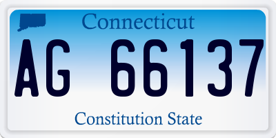CT license plate AG66137