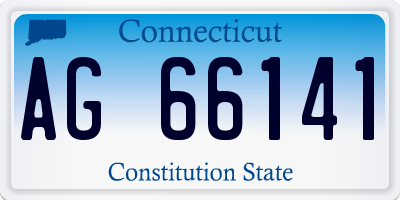 CT license plate AG66141