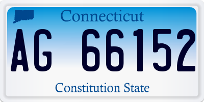CT license plate AG66152