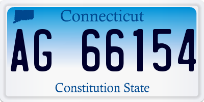 CT license plate AG66154