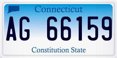 CT license plate AG66159