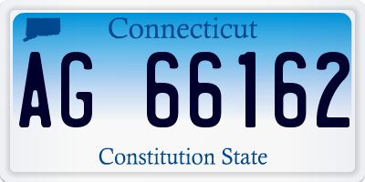 CT license plate AG66162