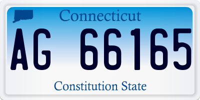 CT license plate AG66165