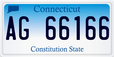 CT license plate AG66166