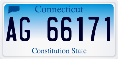 CT license plate AG66171