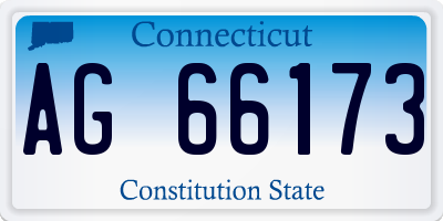 CT license plate AG66173