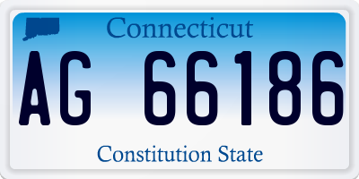 CT license plate AG66186