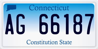 CT license plate AG66187
