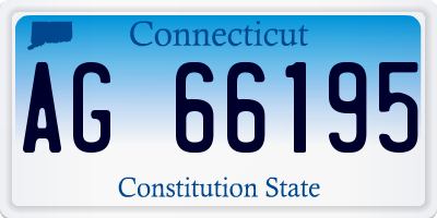 CT license plate AG66195