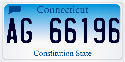 CT license plate AG66196