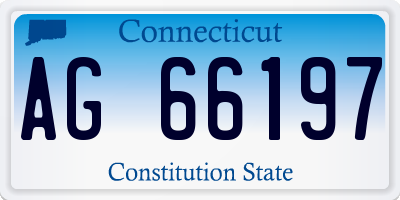 CT license plate AG66197