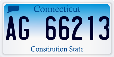 CT license plate AG66213