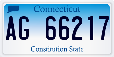 CT license plate AG66217