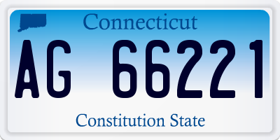 CT license plate AG66221