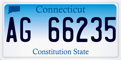 CT license plate AG66235