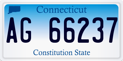 CT license plate AG66237