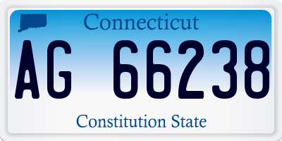 CT license plate AG66238