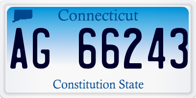 CT license plate AG66243
