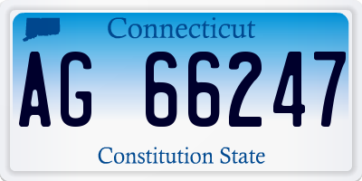 CT license plate AG66247