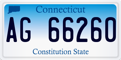 CT license plate AG66260