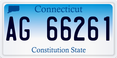 CT license plate AG66261