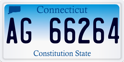 CT license plate AG66264