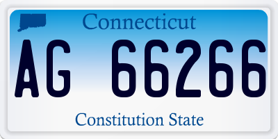 CT license plate AG66266