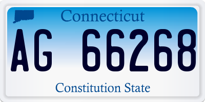 CT license plate AG66268