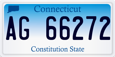 CT license plate AG66272