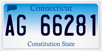 CT license plate AG66281