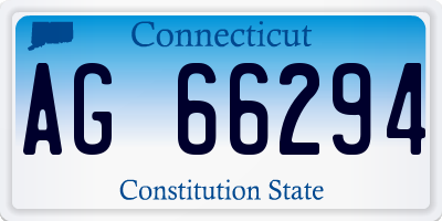 CT license plate AG66294