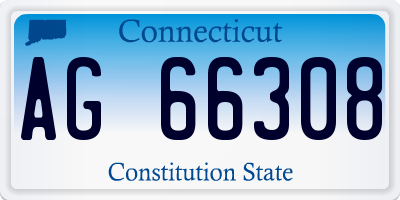 CT license plate AG66308