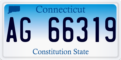 CT license plate AG66319