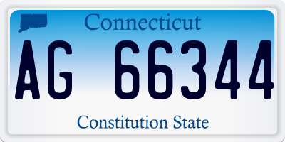 CT license plate AG66344