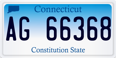 CT license plate AG66368