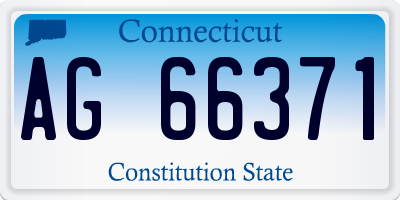 CT license plate AG66371